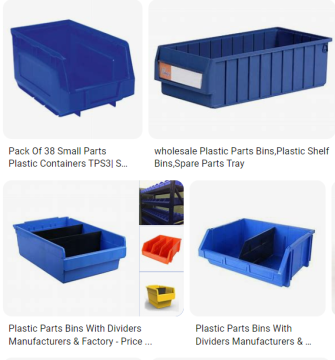Plastic Shelf Bins Spare Parts Tray