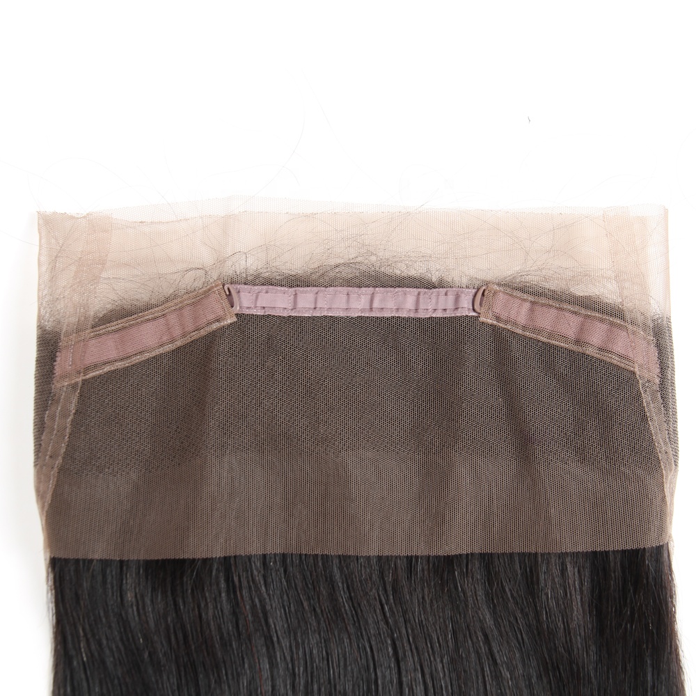 Indian Hair Brazilian 360 Degree Straight Front Full Swiss Lace Frontal Closure With Baby Hair