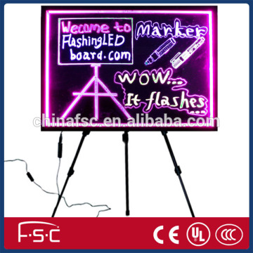 Transparent Stylish Sign Board Illuminated Write on Board