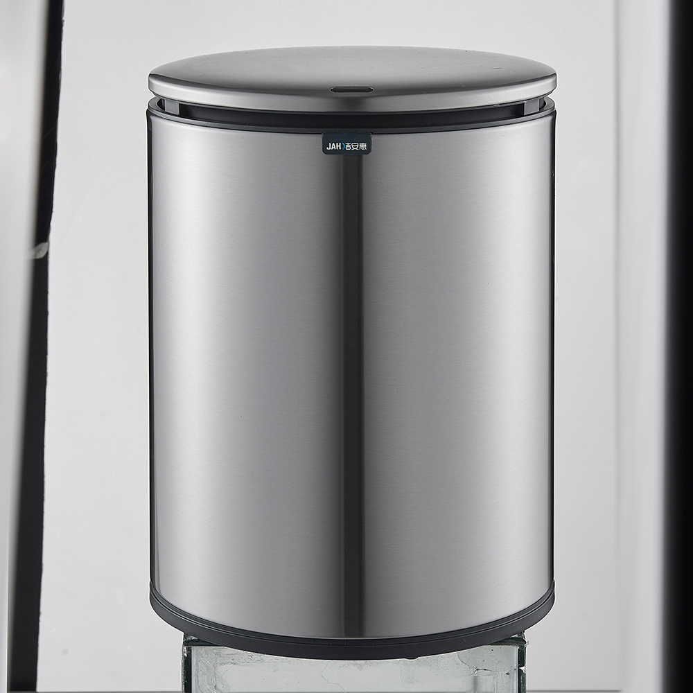 9L round automatic sensing trash stainless steel electric trash can small office trash bin garbage can