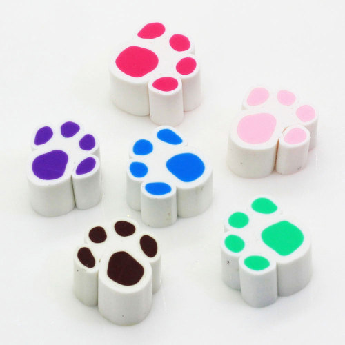 Colorido lindo Mini oso pequeño Paw arcilla polimérica en forma de garra cuentas de polímero de arcilla para decoración de arcilla hecha a mano Diy