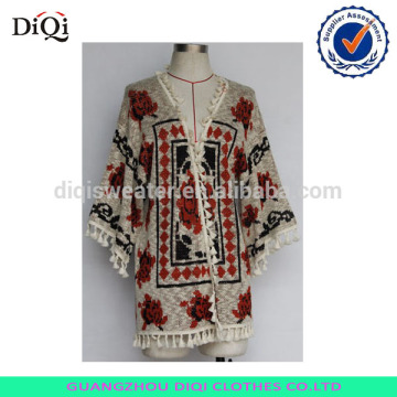 Floral women cardigans mature women sweater cardigan