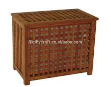 Hot Selling Bamboo Laundry Hamper with Cotton Fabric