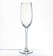 personalized champagne flutes with bubble design