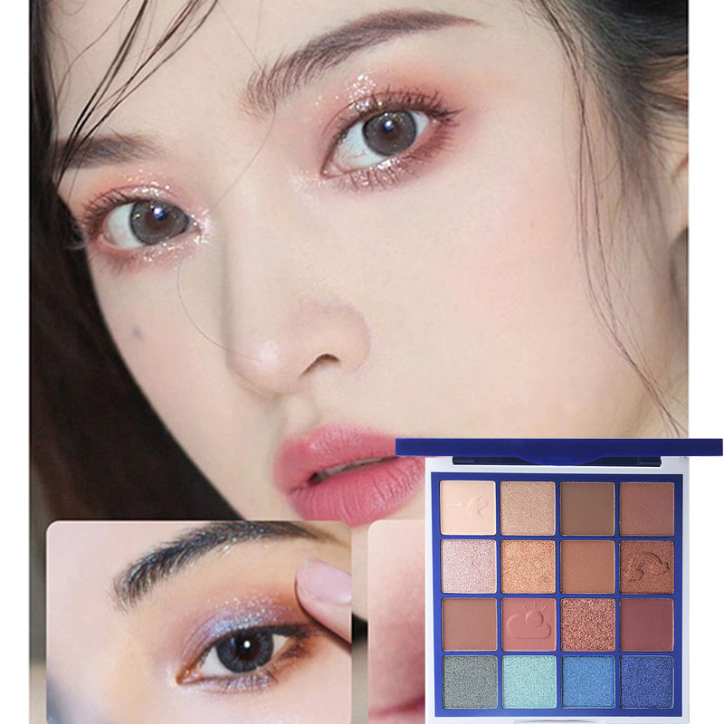 Hot sele 16 color eye shadow palette custom waterproof eyeshadow palette private label