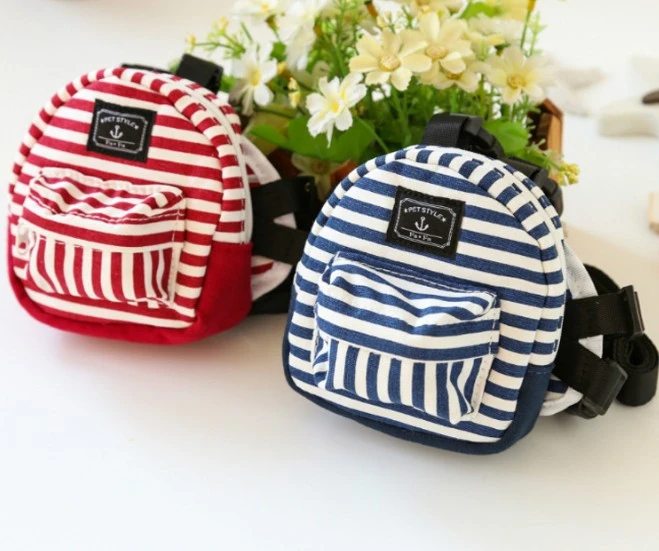 Mini Small Striped Portable Pet Backpack