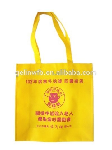 yellow color non woven tote bag