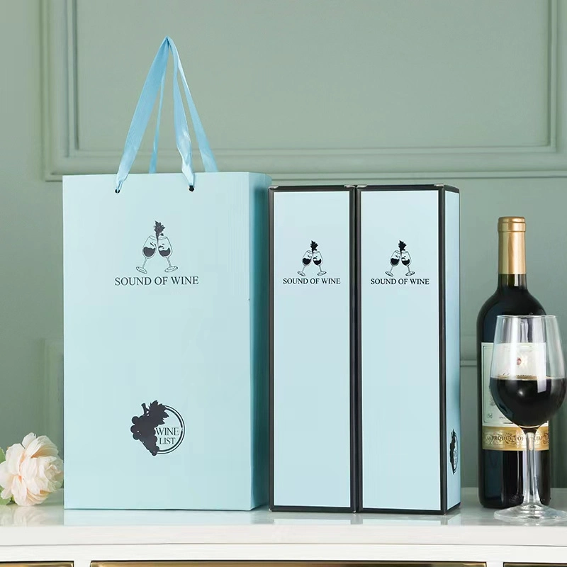 2024 Hot Sale Customized Cardboard Packaging Wine Box for 2 Bottle with Your Own Logo