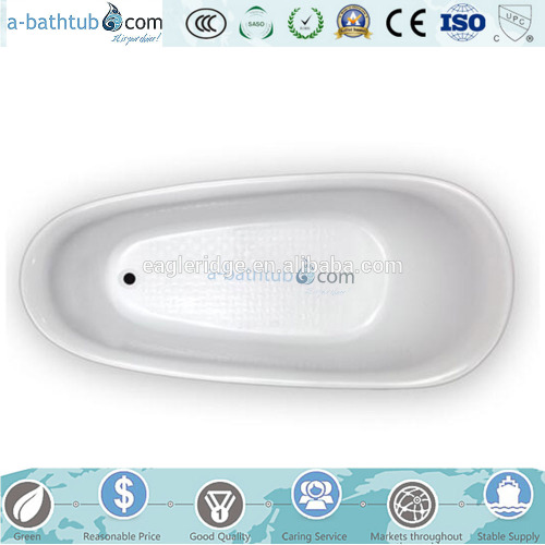 Drop in simple white bathtub