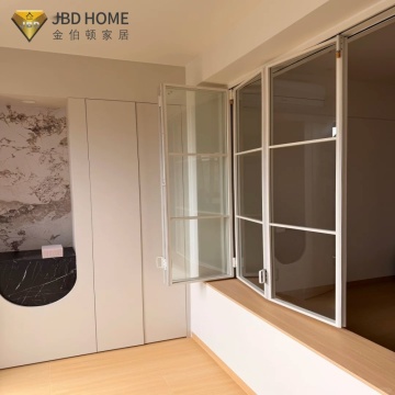 Soundproof double-sided window: aluminum folding window