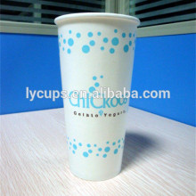 22oz double pe coated paper cup with cover