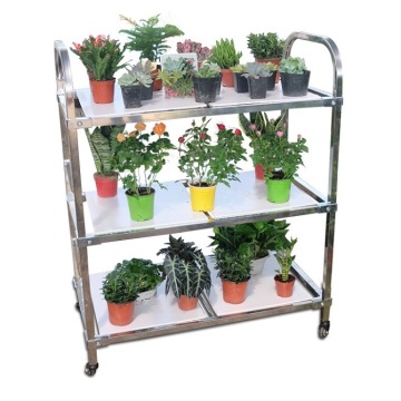 Greenhouse Transport Foldable Metal Flower Trolley Cart