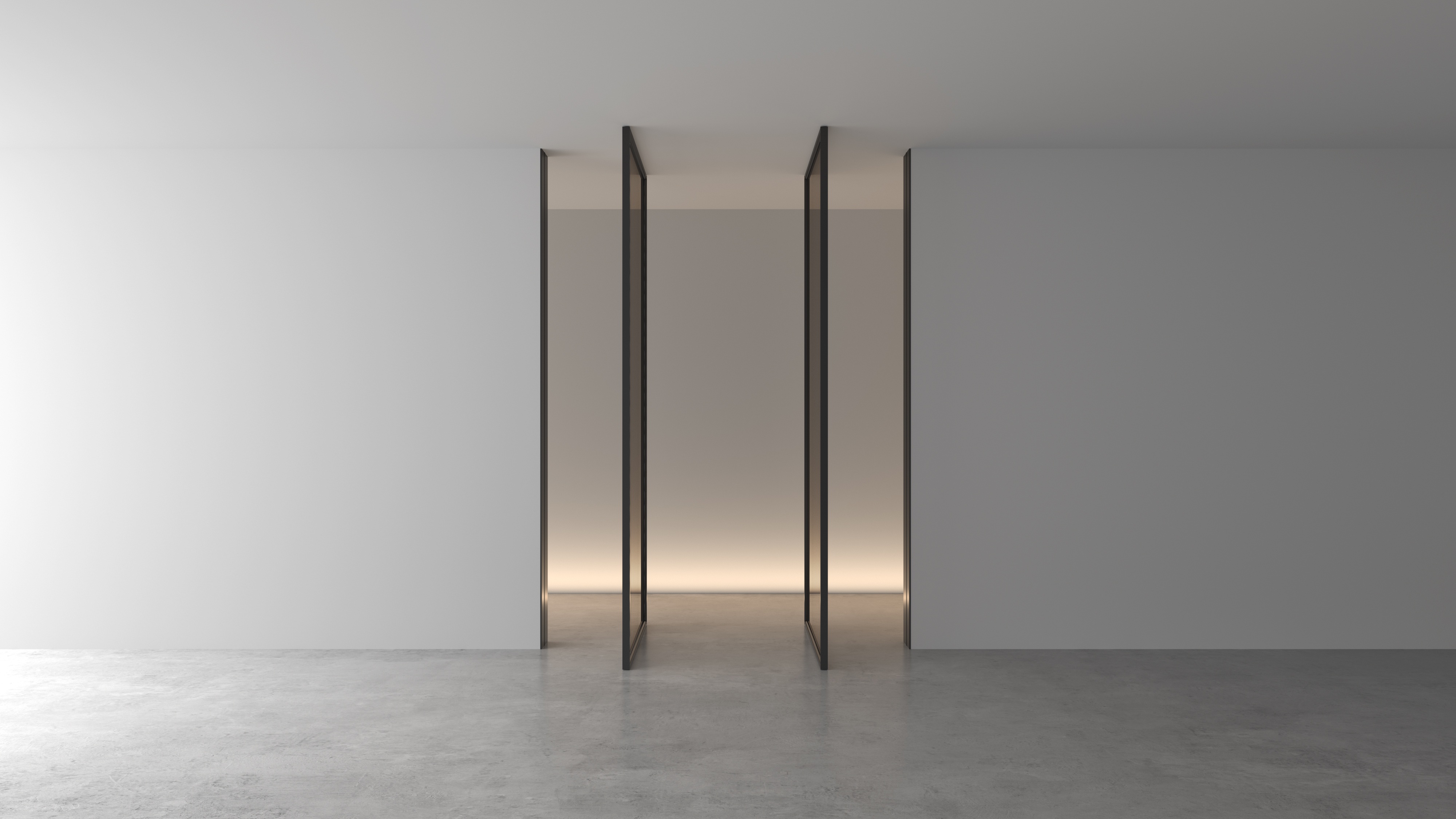 Close-up da textura do material da porta pivotante Blaze