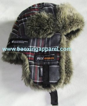 plaid mink russian hats rabbit hat fox fur hat