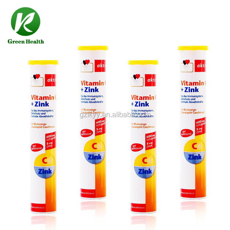 OEM/ODM Natural Vegetable Fruit Supplement Orange Flavor Immune Support Vitamin C Effervescent Tablets
