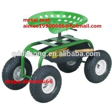 rolling garden seat cart