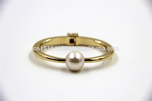 Pearl Inlaying Opening Zinc alloy Bangle Charming Bangle Bracelet