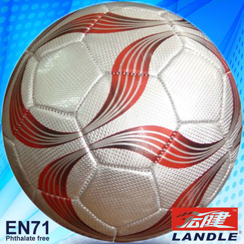 Machine Stitched synthetic soccer ball football PVC Leather Football