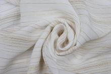 Polyester Chiffon Yoryu With Gold/Silver Stripe Fabrics