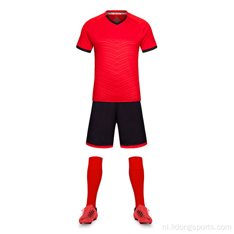 100% polyester voetbalshirt aangepaste unisex voetbal jersey
