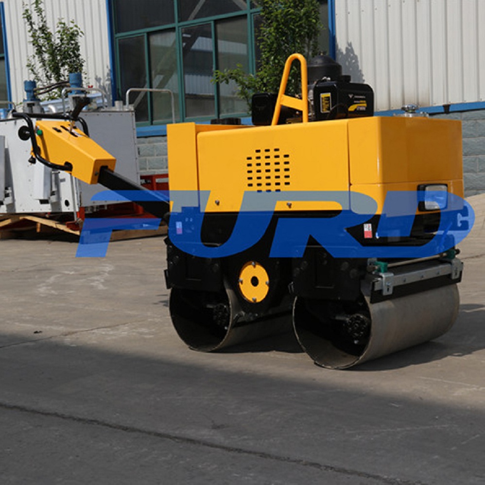 Walk Behind Baby Double Drum Hand Roller Compactor