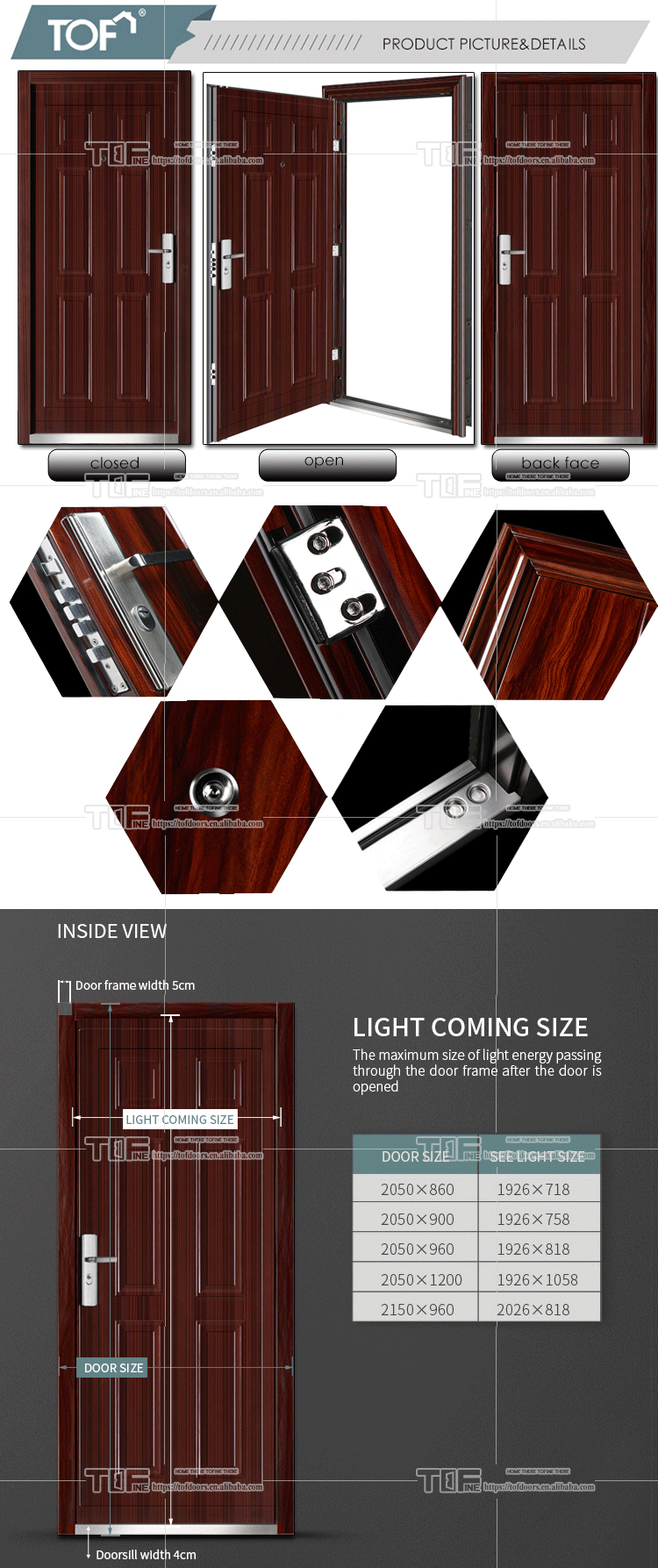 Third Season Promotion Entry Exterior Security Steel Door