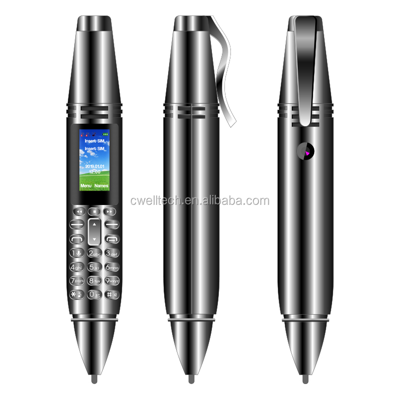 UNIWA AK007 0.96 Inch Screen Dual SIM Card Magic Voice Cellphone Pen Shape Mini 2G Senior Phone