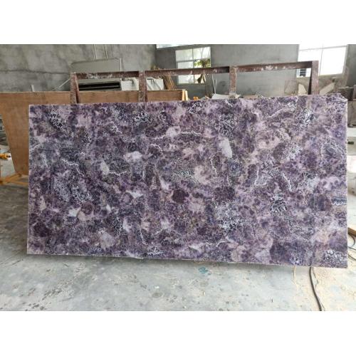 Lempengan latar belakang batu amethyst tembus