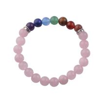 Natural Rose Quartz Beads Bracelet Chakra 8MM Fashion Bangle Jewelry