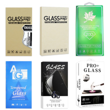 Pacote de caixa protetora de tela de vidro temperado para iPhone 12