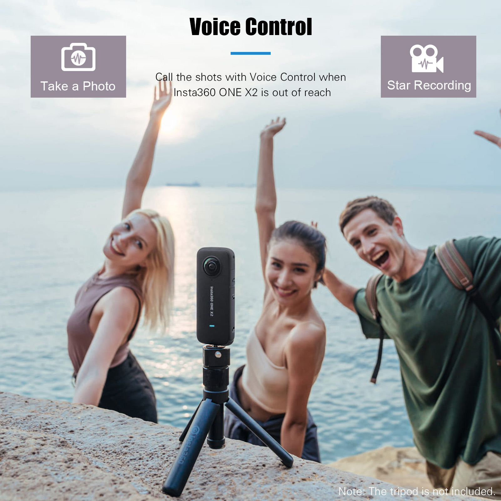 Insta360 ONE X2 Panoramic Video Action Camera LCD Touch Screen Waterproof Stabilization 360 Camera