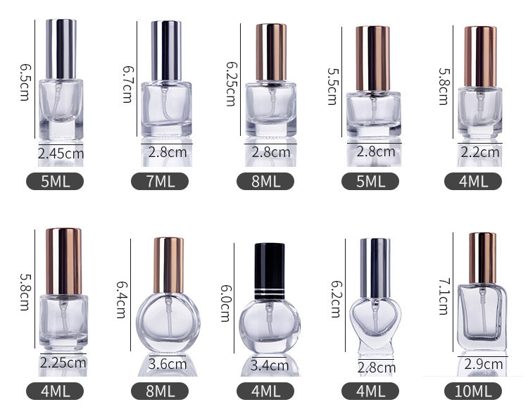 4ml 5 ml 6 ml 7ml kosmetyczny szklany słoik z opakowaniem butelek z perfumami