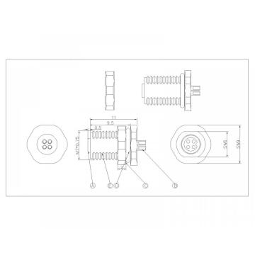 M5 2-4p Nước phụ nữ không thấm nước phía trước