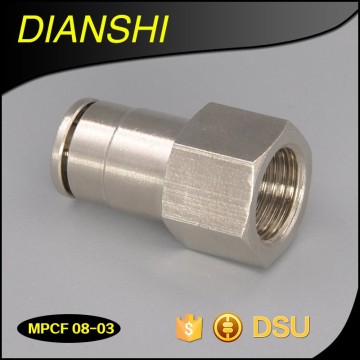 female straight brass rapid fitting one touch tube fitting