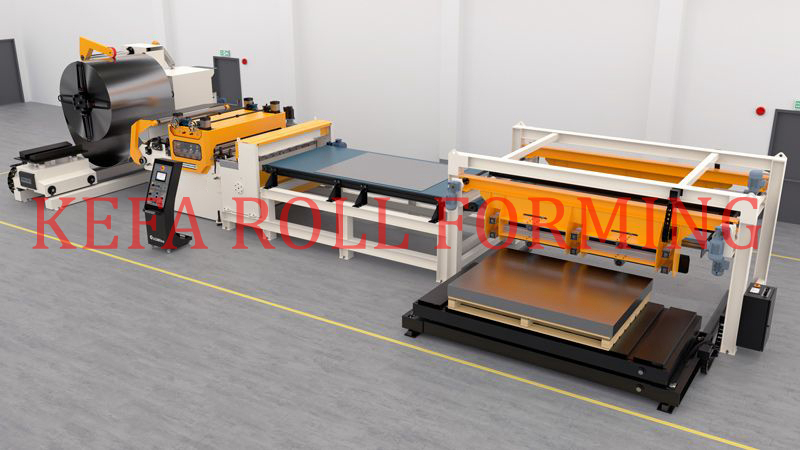 cut to length line machine steel coil straightening and leveling steel plate cutting machine