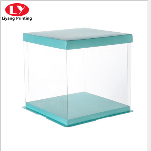 Transparant rond PVC-venster met doos met lintsluiting