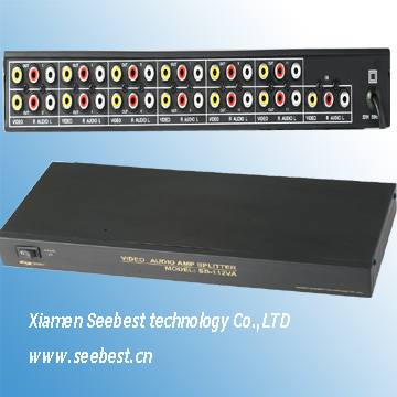 AV AMPLIFIER DISTRIBUTOR (1 INPUT 12 OUTPUTS)