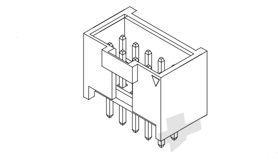 2,54 mm de pitch 180 ° Série de conector de wafer AW2555V-XP