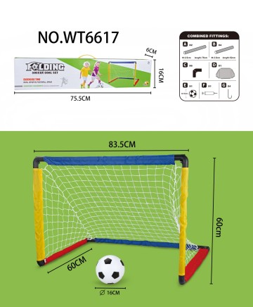 folding soccer goal set large size