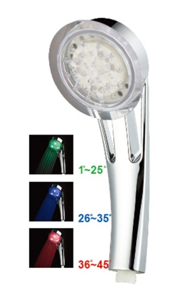 led handheld shower & round led over head shower