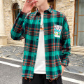 Men's casual plaid shirt