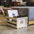 Customized Handmade Wooden Album Storage Crate