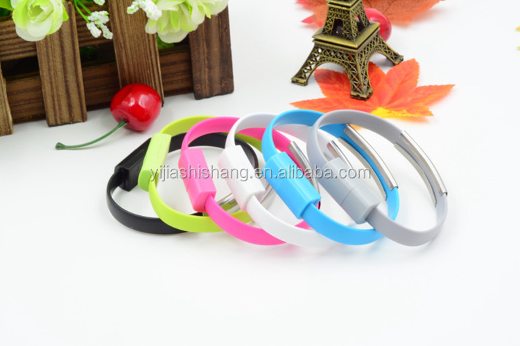 Short Micro USB Charging Cable Wristband Micro USB Cable Data Sync Charger Bracelet For Power Bank/ Smart Phone