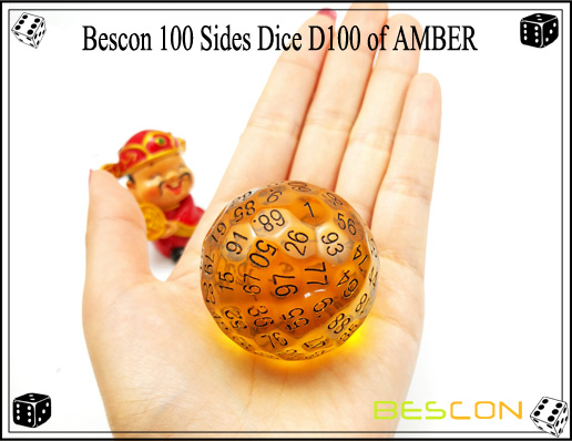 Bescon 100 côtés dés D100 d'AMBER-1 Bescon 100 Sides Dice D100 of AMBER-1