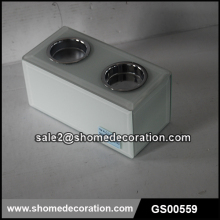 Word fashion 2 pc glass candle stick