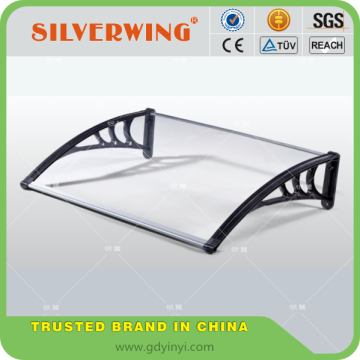 Plastic awning material polycarbonate single door awning canopy