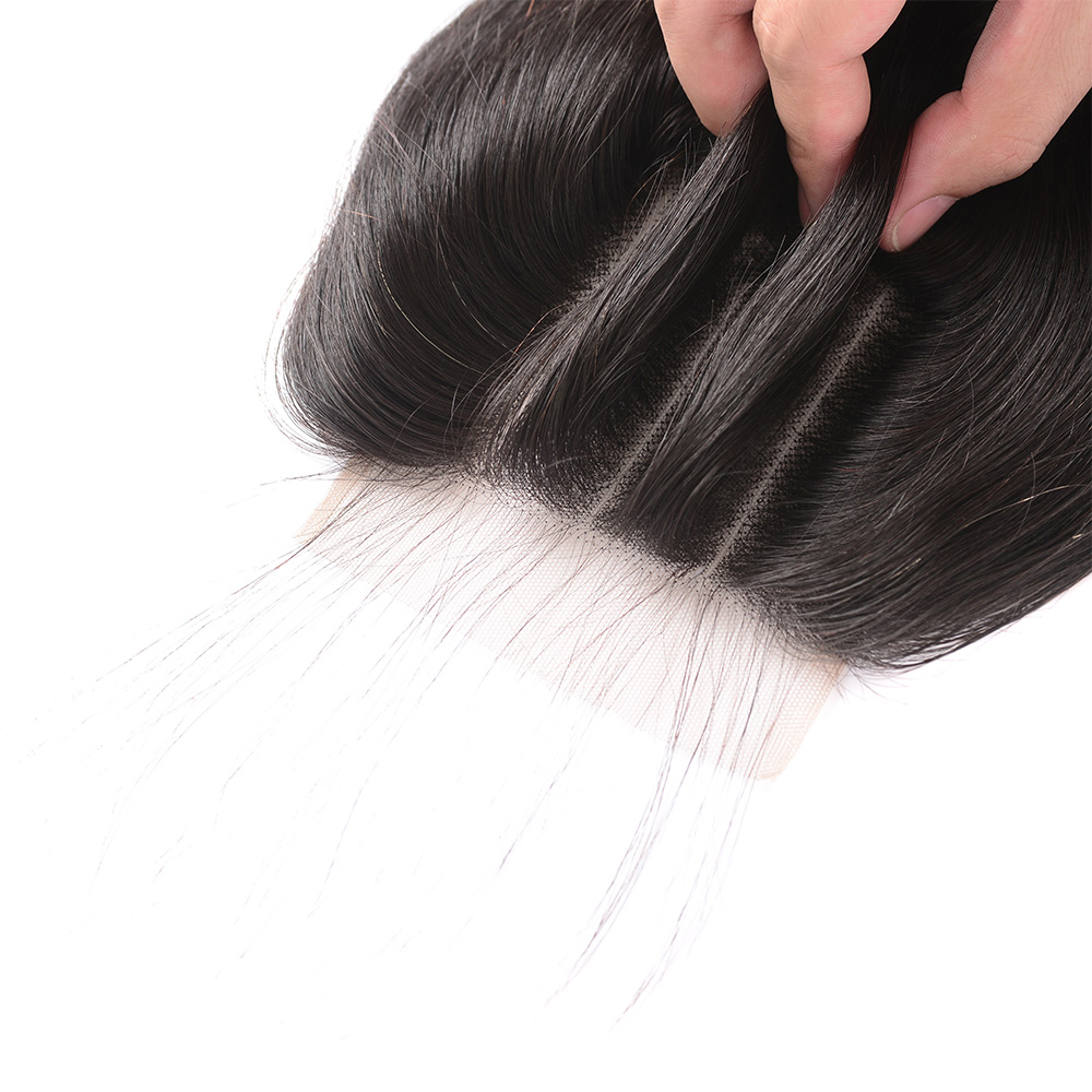 4 Bundles Human Hair With 4x4 Lace Closure,100% Vietnamese Human Hair Extensions For Black Women Straight Body  Deep Water Wave