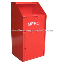 France style large dustbin restaurant outdoor steel big dustbin