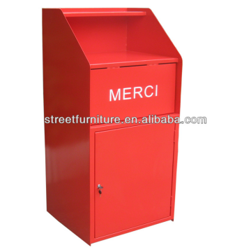 France style large dustbin restaurant outdoor steel big dustbin