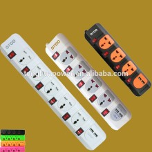 4/5/6 electric plug socket with individual switch/power extension cord with usb /power extension socket with surge protector